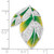 Image of Sterling Silver Green & Yellow Enamel CZ Leaf Slide Pendant