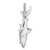 Image of Sterling Silver Polished 3D Shark Hanging from Rope Pendant Image of Sterling Silver Polished 3D Shark Hanging from Rope Pendant