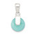 Sterling Silver Polished Circle Simulated Turquoise Pendant