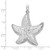 Image of Sterling Silver Polished Diamond-cut Large Starfish Pendant