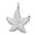 Image of Sterling Silver Polished Diamond-cut Large Starfish Pendant