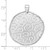 Sterling Silver Rhodium-plated Polished and Brushed Pendant
