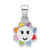 Image of Sterling Silver Rhodium-plated Enamel Sun Childrens Pendant