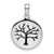 Image of Sterling Silver Rhodium-plated Oxidized Circle Tree Pendant