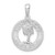 Image of Sterling Silver Textured Bahamas Circle w/Palm Tree Pendant