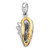 Image of Sterling Silver Polished 3D Conch Shell w/14k Accent Pendant