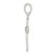 Image of Sterling Silver Polished White Enamel Infinity Cross Pendant