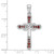 Sterling Silver Rhodium-plated Garnet Infinity Cross Pendant
