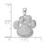 Image of Sterling Silver Rhodium-plated Polished CZ Paw Print Pendant