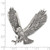 Image of Sterling Silver Antiqued & Textured Eagle Chain Slide Pendant