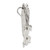 Image of Sterling Silver Polished & Textured Eagle Chain Slide Pendant