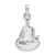 Image of Sterling Silver Polished Happy Birthday Slice of Cake Pendant