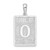 Image of Sterling Silver Polished Large 0 Mile Marker Key West Pendant
