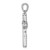 Image of Sterling Silver Rhodium-plated Peridot Infinity Cross Pendant