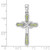 Image of Sterling Silver Rhodium-plated Peridot Infinity Cross Pendant