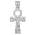 Image of Sterling Silver Rhodium-plated Polished CZ Ankh Cross Pendant Image of Sterling Silver Rhodium-plated Polished CZ Ankh Cross Pendant