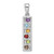 Image of Sterling Silver Rhodium-plated Rainbow Multi Gemstone Pendant