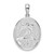 Image of Sterling Silver Textured Flamingos and Palm Tree Oval Pendant