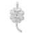 Sterling Silver Polished & Textured Clover Chain Slide Pendant