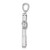 Image of Sterling Silver Rhodium-plated Amethyst Infinity Cross Pendant