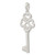 Image of Sterling Silver Polish 3D KEY TO MY HEART Heart Top Key Pendant Image of Sterling Silver Polish 3D KEY TO MY HEART Heart Top Key Pendant