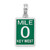 Image of Sterling Silver Polished Enameled Small Key West Mile 0 Pendant