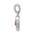 Image of Sterling Silver Rhodium-plated Red Enamel with CZ Heart Pendant