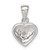 Image of Sterling Silver Rhodium-plated Red Enamel with CZ Heart Pendant