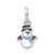 Image of Sterling Silver Rhodium-plated Childrens Enamel Snowman Pendant