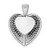 Image of Sterling Silver Polished Rhodium-plated CZ Opening Heart Pendant
