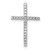 Image of Sterling Silver Rhodium-plated Diamond Cross Chain Slide Pendant Image of Sterling Silver Rhodium-plated Diamond Cross Chain Slide Pendant