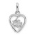Image of Sterling Silver Rhodium-plated Enameled Ladybug in Heart Pendant