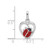 Image of Sterling Silver Rhodium-plated Enameled Ladybug in Heart Pendant
