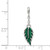 Image of Sterling Silver Green Enameled Leaf 1/2in Dangle Enhancer Pendant