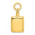 Image of Sterling Silver Gold-tone Polished Rectangular Ash Holder Pendant