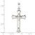 Image of Sterling Silver Polished Fleur de Lis Cross w/Cross Center Pendant