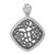 Image of Sterling Silver w/ Black Rhodium Textured CZ Floral Square Pendant Image of Sterling Silver w/ Black Rhodium Textured CZ Floral Square Pendant