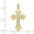 Sterling Silver Gold-tone and Rhodium-plated Crucifix Cross Pendant