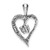 Image of Sterling Silver Polished & Antiqued Cut-out Heart Butterfly Pendant