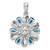 Image of Sterling Silver Rhodium-plated Diamond and London BT Flower Pendant