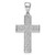 Image of Sterling Silver Rhodium-plated Polished & Diamond-cut Cross Pendant