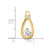 Image of Sterling Silver Gold-tone with CZ Teardrop Shape Chain Slide Pendant