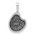Image of Sterling Silver Polished & Antiqued Mussel Shell Chain Slide Pendant