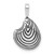 Image of Sterling Silver Polished & Antiqued Mussel Shell Chain Slide Pendant