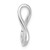 Image of Sterling Silver Polished & Satin CZ Twisted Link Chain Slide Pendant