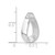 Image of Sterling Silver Polished & Satin CZ Twisted Link Chain Slide Pendant