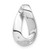 Image of Sterling Silver Polished & Satin CZ Twisted Link Chain Slide Pendant