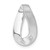 Image of Sterling Silver Polished & Satin CZ Twisted Link Chain Slide Pendant