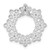 Image of Sterling Silver Polished Beaded CZ Flower Circle Chain Slide Pendant