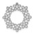 Image of Sterling Silver Polished Beaded CZ Flower Circle Chain Slide Pendant